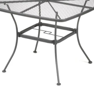 Woodard Uptown 42" Steel Mesh Square Bistro Style Patio Dining Table, Black