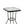 Four Seasons Courtyard Sunny Isles Tempered Glass Top Patio Dining Table, Black