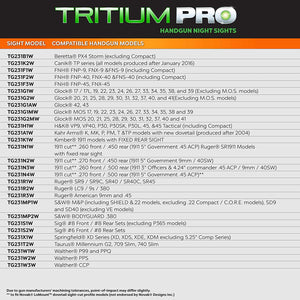 TruGlo Tritium Pro Glow in the Dark Gun Sight for S&W M&P SD9 Series Pistols