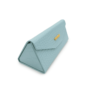 Turquoise Faux Croco Hard Case - TRAPSKI