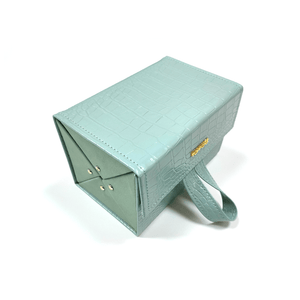 Turquoise Faux Croco Travel Case - TRAPSKI