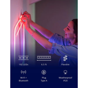 Twinkly Flex App-Controlled Flexible Light Tube RGB 16 Mil Colors 6.5' (4 Pack) - TRAPSKI
