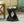 Twist Shape Side Table with Weather-Resistant Magnesium Oxide - Light Brown or Black