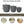 Lightweight MGO Planter Set of 3 with Crackle Texture - Gray