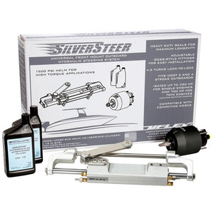 Uflex SilverSteer Front Mount Outboard Hydraulic Steering System w/ UC130-SVS-1 Cylinder - TRAPSKI