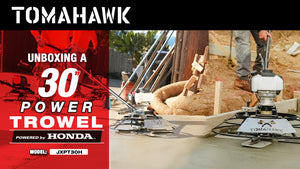 30" Portable Honda Concrete Power Trowel with 18ft Bull Float Handle GX35