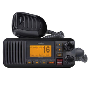 Uniden UM385 Fixed Mount VHF Radio - Black - TRAPSKI