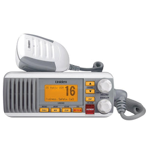 Uniden UM385 Fixed Mount VHF Radio - White - TRAPSKI
