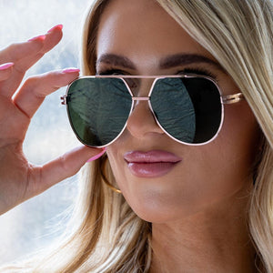 Untangled x Emily - Tangle Free - Olive Aviator Sunglasses - TRAPSKI