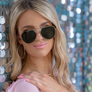Untangled x Emily - Tangle Free - Olive Aviator Sunglasses - TRAPSKI