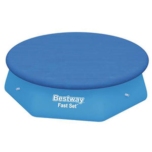 Bestway Flowclear Fast Set 8' Swimming Pool Cover for Above Ground Pools, 2 Pack