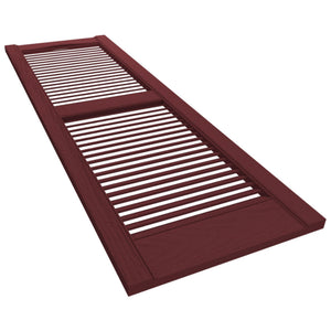 Plastic Development Group 14 x 63 Inch Outdoor Vinyl Louvered Shutters, Bordeaux