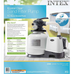 Intex 2800 GPH Above Ground Pool Sand Filter Pump and Automatic Pool Vacuum