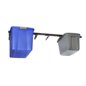 Up-Rite 10 Foot Adjustable Overhead Garage Ceiling Storage Tote Organizer Rack