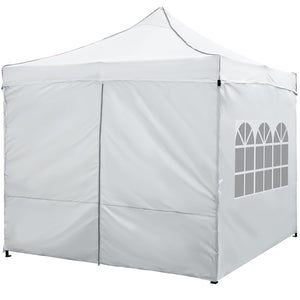 10 x 10 FT Pop up Canopy Tent with 4 Removable Sidewalls and Wheeled Bag