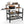 Outdoor Foldable Grill Table with Flip-Up Top and 2 Storage Shelves for Backyard Garden