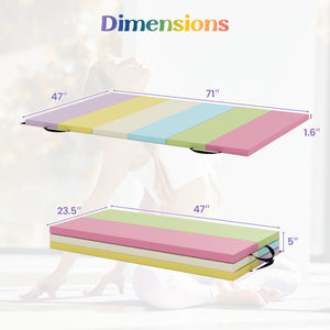 Yoga Set: Gymnastics Mat+Folding Gymnastics Balance Beam