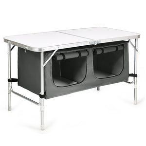 4-in-1 Family Camping Gear Set: Wagon Camping Table Cooler and Camping Tent