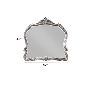 Antique Silver Mirror with Wood Frame - Ariadne Collection