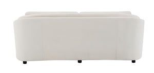 Beige Linen Sofa with 2 Toss Pillows - Mariko
