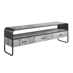 Black TV Stand with Storage Drawers - Raziela Collection