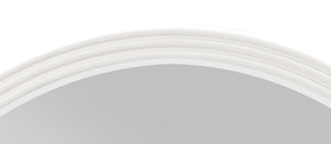 Carena Round Wall Mirror with Poplar Wood Frame - Gray