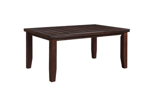 Cherry Wood Dining Table with Tapered Shaker Legs - Dark Brown