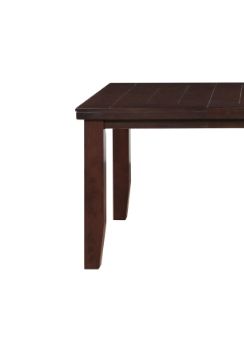 Cherry Wood Dining Table with Tapered Shaker Legs - Dark Brown