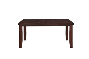 Cherry Wood Dining Table with Tapered Shaker Legs - Dark Brown