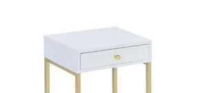 Coleen Elegant Design Accent Table with Drawer - Black, Pink or White