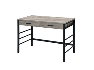 Disho Weathered Writing Desk with USB Ports - Oak