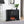 Drisana Mirrored Fireplace with Marble Grain Design - Black