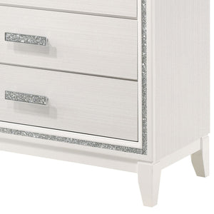 Elegant Modern Wood Accent Chest with Five Spacious Drawers - Black or White