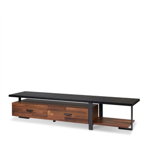 Elling TV Stand with Black Metal Legs - Walnut / Black