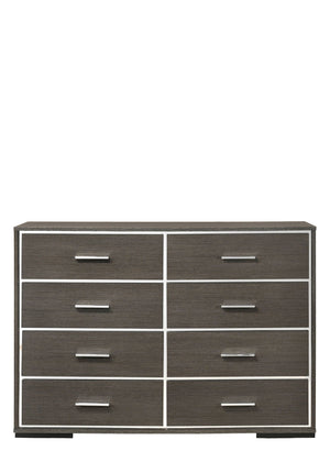 Escher Gray Oak Dresser with 8 Spacious Drawers