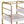 Gold & White Washed Finish Serving Cart with Removable Wooden Trays