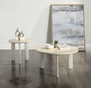 Gray Ceramic Top Coffee Table with Durable Surface - Ingram Collection