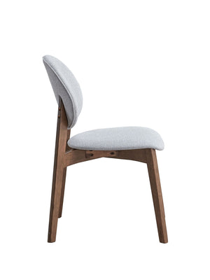 Hadasa Side Chair Set of 2 with Elegant Upholstery - Light Brown or Gray