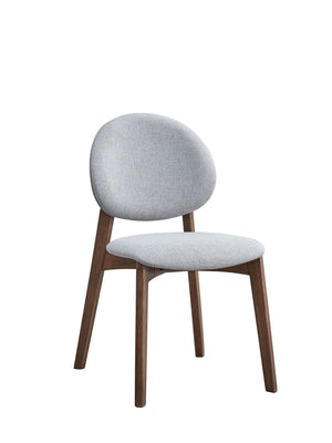Hadasa Side Chair Set of 2 with Elegant Upholstery - Light Brown or Gray