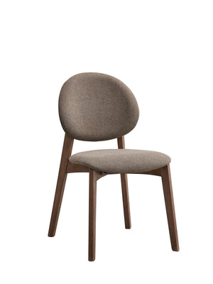 Hadasa Side Chair Set of 2 with Elegant Upholstery - Light Brown or Gray