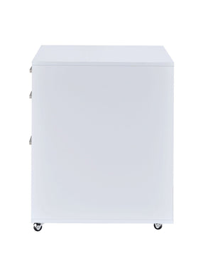 High Gloss Filing Cabinet with Fully Assembled Construction - White or Black