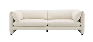 Jaeda Beige Boucle Sofa with Plush Foam Cushions - Beige