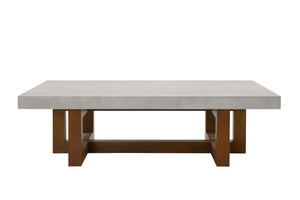 Keven Faux Concrete Top Table with Faux Concrete Surface - Gray