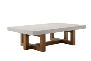 Keven Faux Concrete Top Table with Faux Concrete Surface - Gray