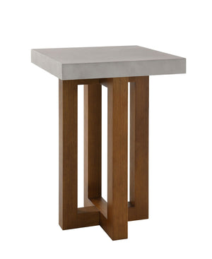Keven Faux Concrete Top Table with Faux Concrete Surface - Gray