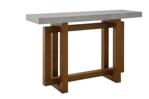 Keven Faux Concrete Top Table with Faux Concrete Surface - Gray