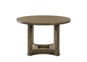 Light Brown Oak 5 Piece Dining Room Set with Cushioned Chairs