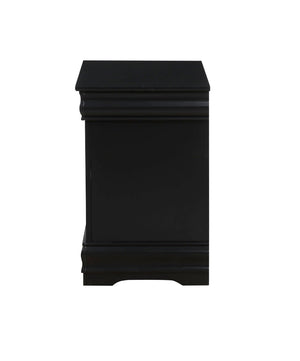 Louis Philippe Accent Nightstand with Wood Construction - Pearl Silver, White, Black, Dark Gray