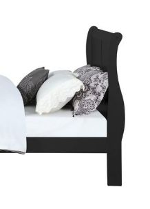 Louis Philippe Sleigh Style Bed with Classic Wood Construction - Multiple Colors