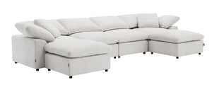 Naveen Modular Sectional With Ottoman - Modular Sofa Set with Ottoman - Beige or Dark Gray